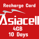 بطاقة انترنت اسيا سيل 4 كيكا – 10 ايام