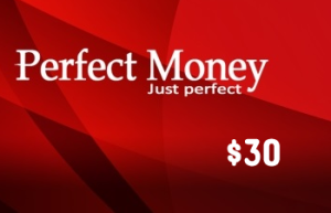 شحن رصيد بيرفكت موني 30$ - Perfect Money