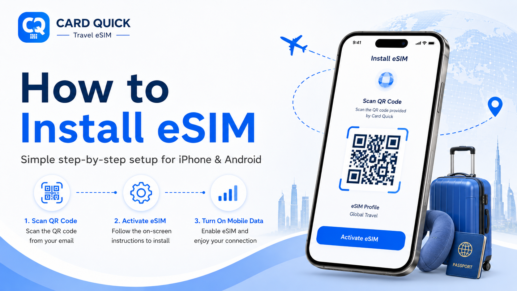 How to install eSIM on iPhone and Android with Card Quick